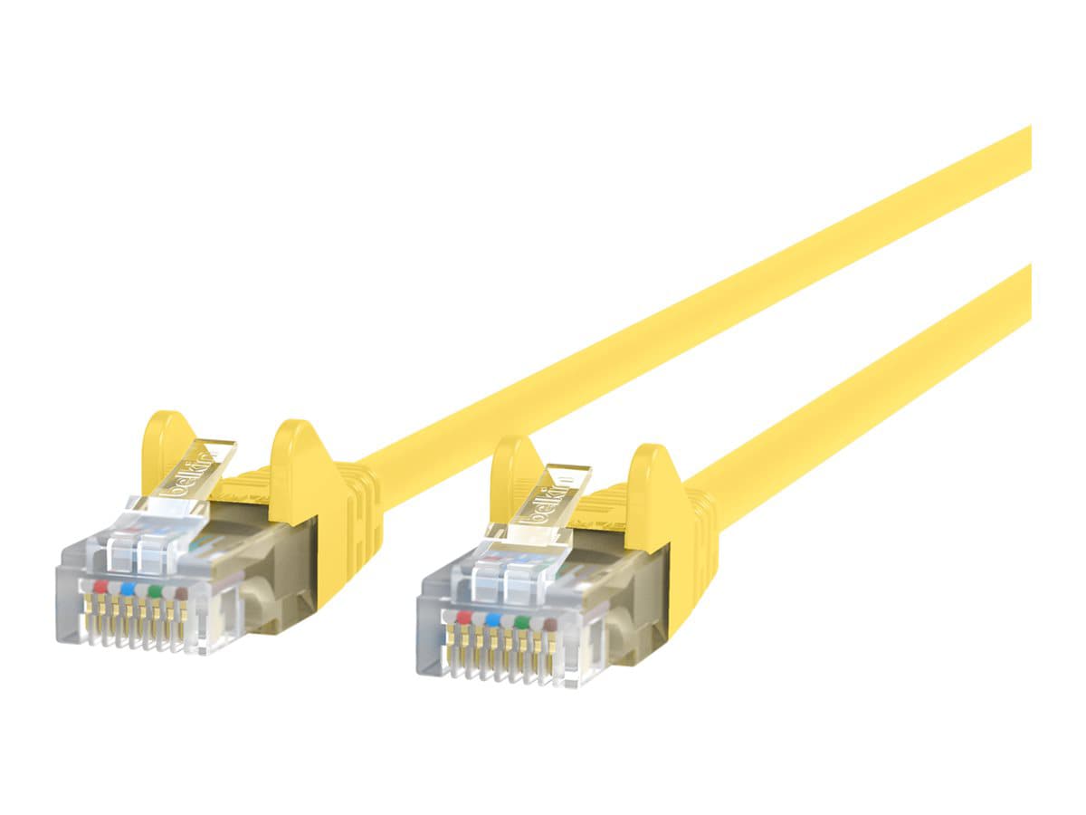 Belkin Cat5e/Cat5 6ft Yellow Snagless Ethernet Patch Cable, PVC, UTP, 24 AWG, RJ45, M/M, 350MHz, 6'