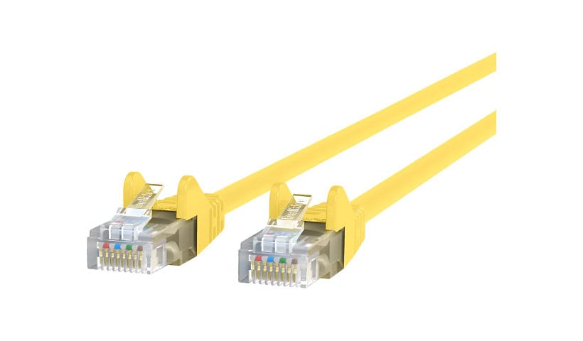 Belkin Cat5e/Cat5 6ft Yellow Snagless Ethernet Patch Cable, PVC, UTP, 24 AWG, RJ45, M/M, 350MHz, 6'