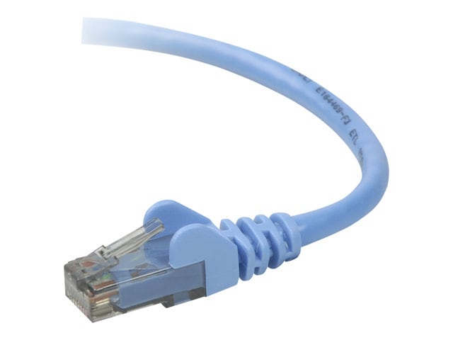 Belkin Cat6 4ft Blue Ethernet Patch Cable, UTP, 24 AWG, Snagless, Molded, RJ45, M/M, 4'