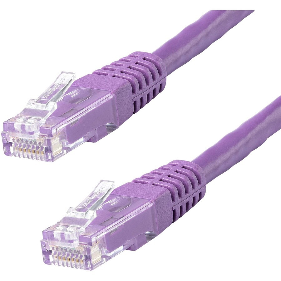 StarTech.com 15ft Purple CAT6 Ethernet Cable - Molded CAT6 Patch Cord - PoE