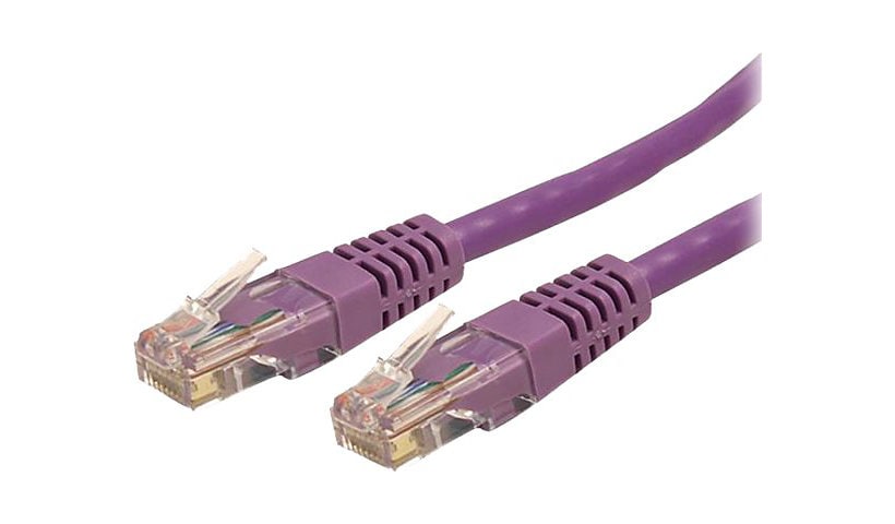 StarTech.com 15ft CAT6 Ethernet Cable - Purple Molded Gigabit - 100W PoE UTP 650MHz - Category 6 Patch Cord UL Certified