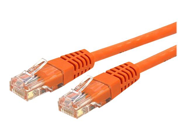 StarTech.com 25ft CAT6 Ethernet Cable - Orange Molded Gigabit - 100W PoE UTP 650MHz - Category 6 Patch Cord UL Certified