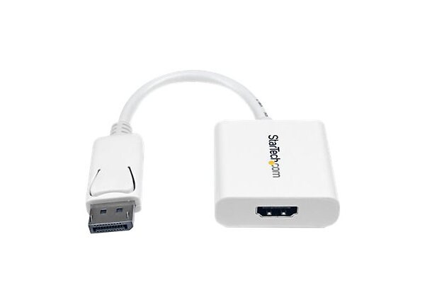 StarTech.com DisplayPort to HDMI Active Adapter Converter DP to HDMI  White