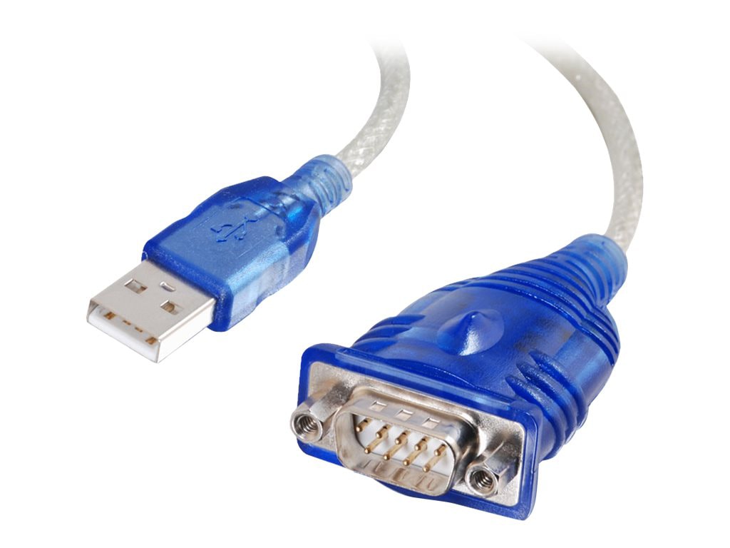 C2G 1.5ft USB to Serial Cable - USB to DB9 Serial RS232 Cable - M/M - 26886  - USB Adapters 