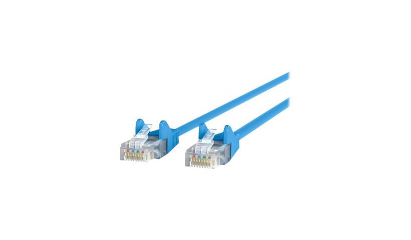 Belkin Cat5e/Cat5 2ft Blue Snagless Ethernet Patch Cable, PVC, UTP, 24 AWG, RJ45, M/M, 350MHz, 2'