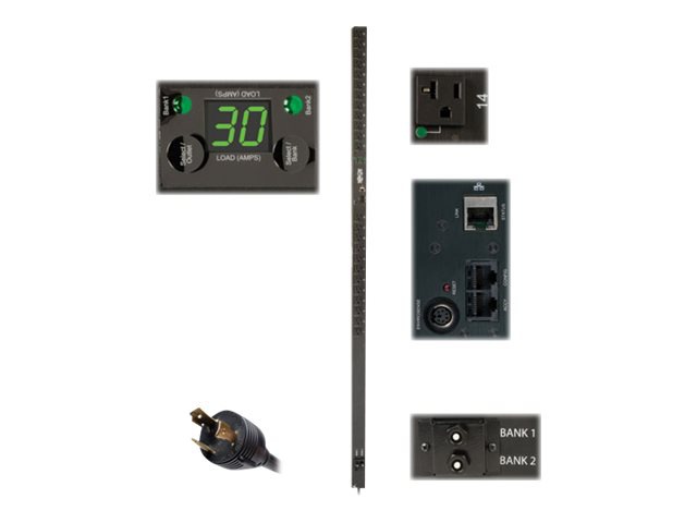 Tripp Lite PDU Switched 120V 30A 5-15/20R 24 Outlet L5-30P Vertical 0URM