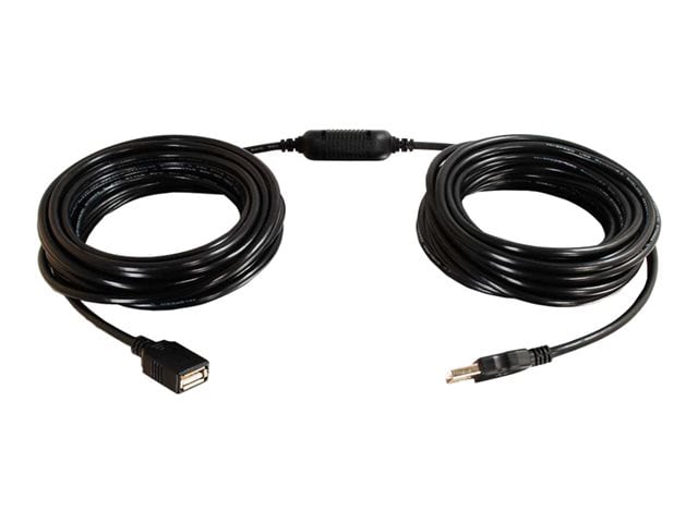 C2G 25ft USB Extension Cable - Active USB A to USB A Extension Cable with Center Boost - USB 2.0 - M/F - USB extension
