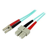 StarTech.com 1m Fiber Optic Cable - Aqua - MM Duplex 50/125 - LSZH - LC/SC