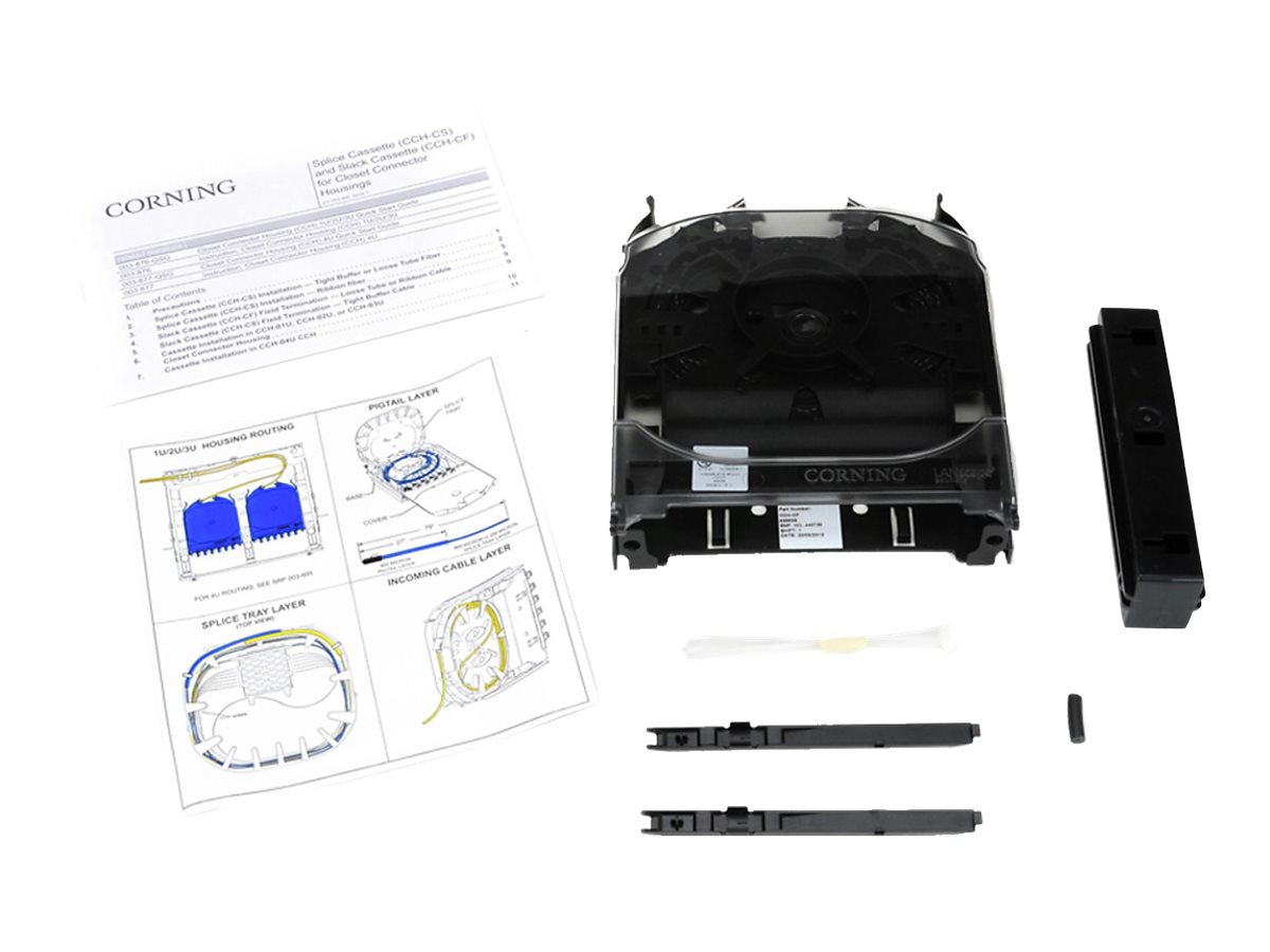 Corning fiber optic cassette - 19"/23" - termination and slack storage, emp