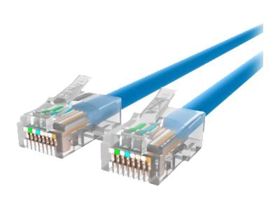 Belkin Cat5e/Cat5 1ft Blue Ethernet Patch Cable, No Boot, PVC, UTP, 24 AWG, RJ45, M/M, 350MHz, 1'