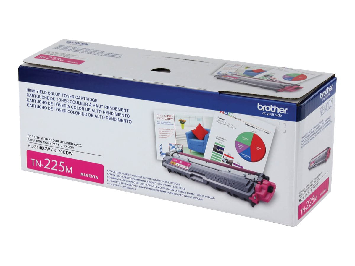 Brother TN-225M - High Yield - magenta - original - toner cartridge