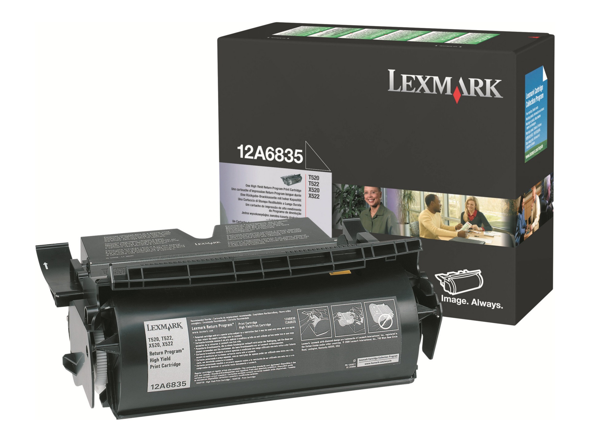 Lexmark Return Program 12A6835 Hi-Yield Black Toner Cartridge