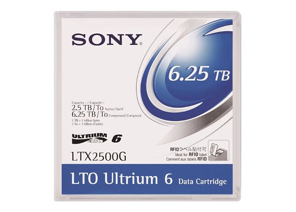 Sony LTX-2500G - LTO Ultrium 6 x 1 - 2.5 To - support de stockage