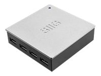 SIIG USB 3.0 & 2.0 7-Port Hub with 5V/4A Adapter - hub - 7 ports - desktop