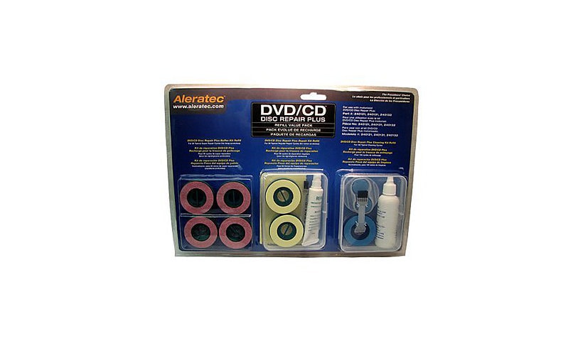 Aleratec DVD/CD Disc Repair Plus - kit de réparation et de nettoyage CD/DVD