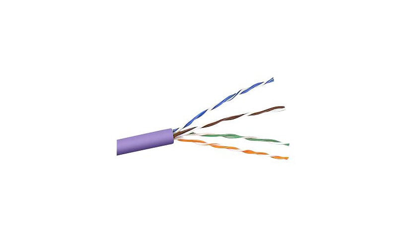 Belkin Cat5e/Cat5 1000ft Purple Solid Bulk Cable, PVC, 4PR, 24 AWG, 1000'