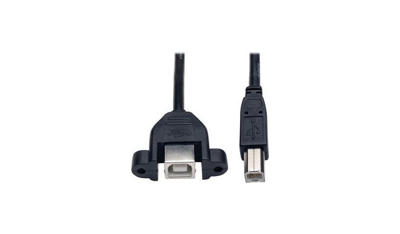 Tripp Lite 1ft Panel Mount USB 2.0 Extension Cable USB B Male / Female 1'