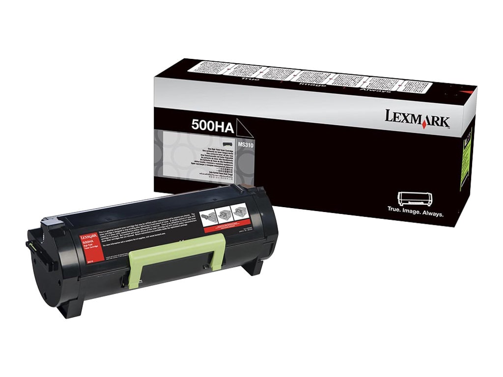 Lexmark 500HA - à rendement élevé - noir - original - cartouche de toner - LCCP