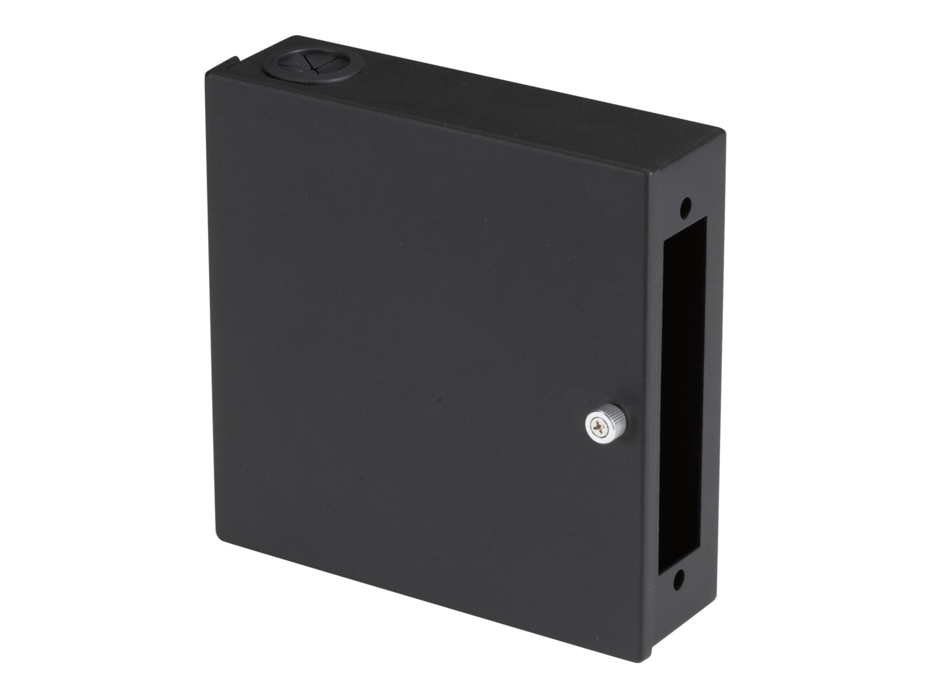 Black Box Mini Wallmount Fiber Enclosure, One Adapter Panel - patch panel housing