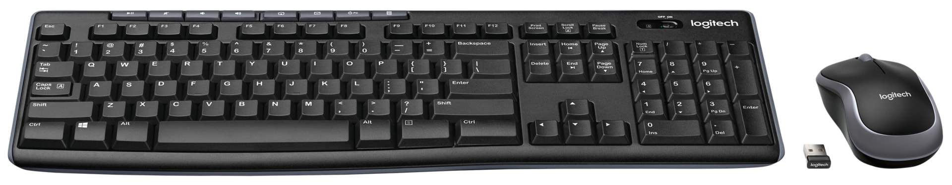 Logitech MK270 - keyboard and mouse set - English - 920-004536