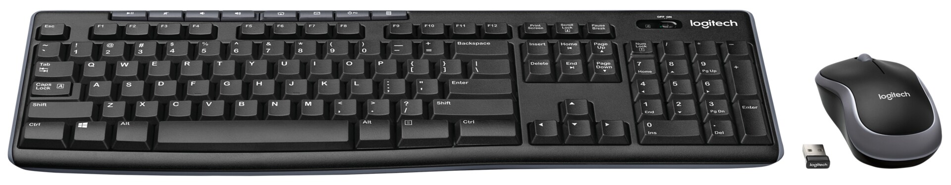 Logitech MK270 Wireless Combo - keyboard and mouse set - English