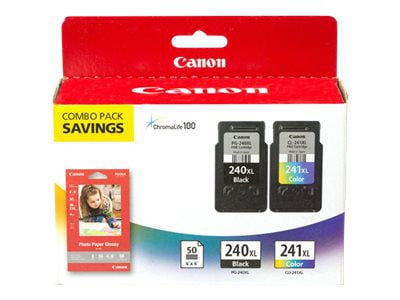 Canon PG-240XL/CL-241XL/GP-502 Combo Pack - 2-pack - XL - color (cyan ...