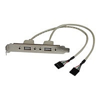 StarTech.com 2 Port USB A Female Slot Plate Adapter Cable
