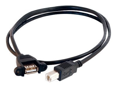 C2G Panel Mount Cable - USB cable - USB Type B to USB - 2 ft