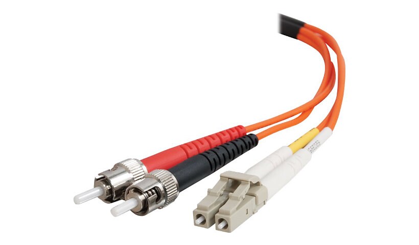 C2G 1m LC-ST 50/125 OM2 Duplex Multimode PVC Fiber Optic Cable - Orange - p