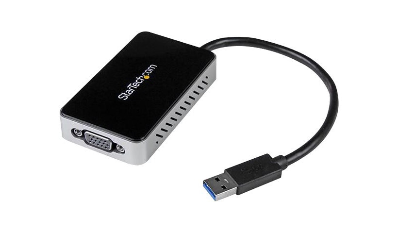 StarTech.com USB 3.0 to VGA Adapter, 1-Port USB Hub, External Graphics Card