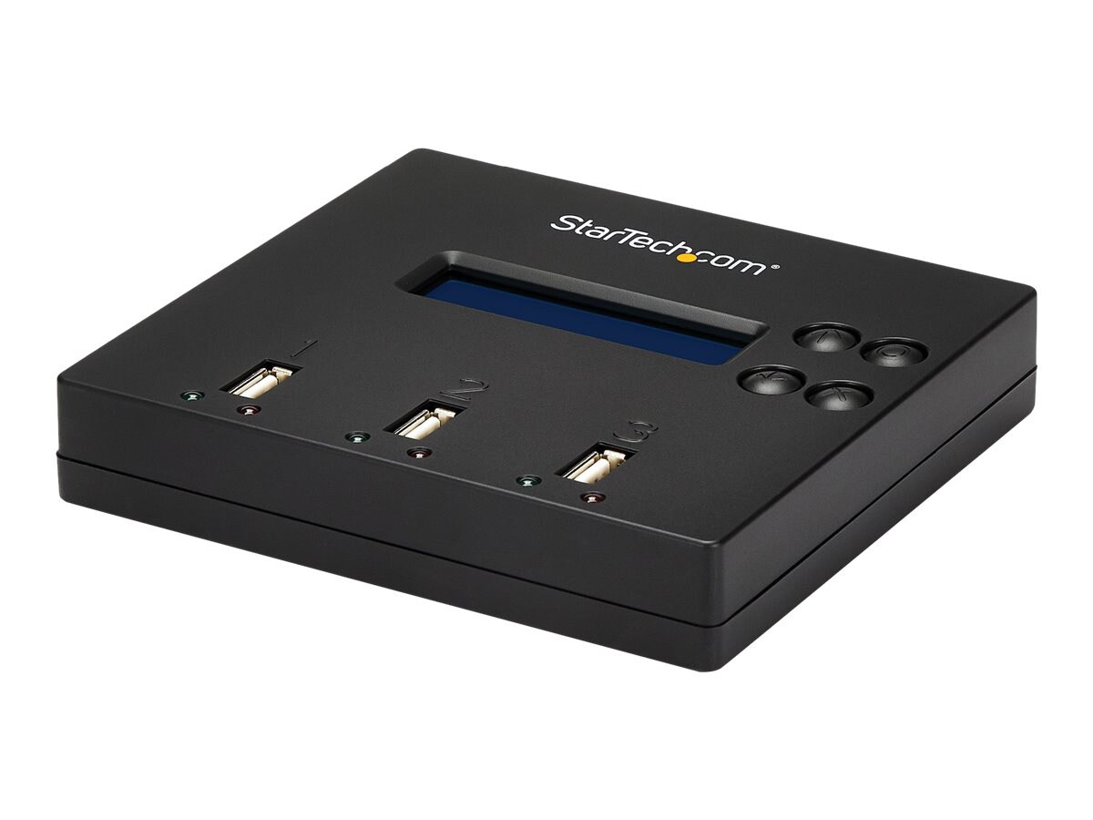 StarTech.com Standalone 1 to 2 USB Thumb Drive Duplicator/Eraser, Multiple USB Flash Drive Copier/Cloner,