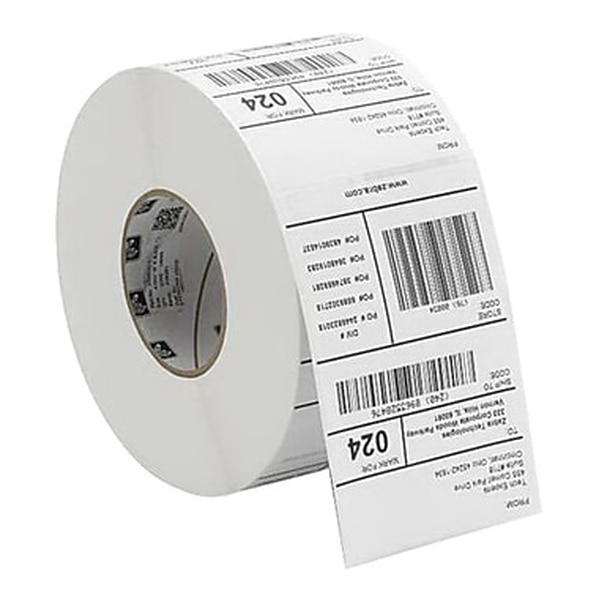 Zebra Label, Paper, 2 x 1.25in, Direct Thermal, 8000D Lab, 0.75 in core