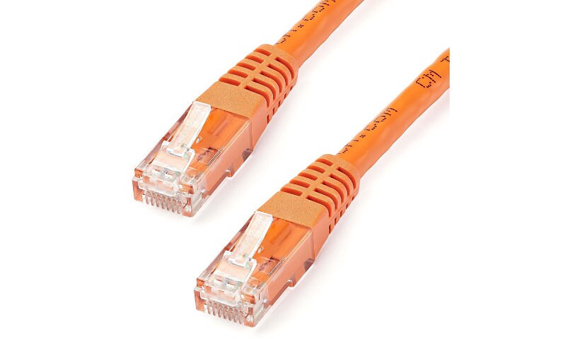 StarTech.com CAT6 Ethernet Cable 35' Orange 650MHz Molded Patch Cord PoE++