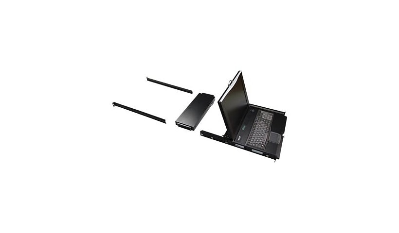 Black Box 8-Port Rackmount Console KVM IP Switch VGA / USB, 1U w/ 17" LCD