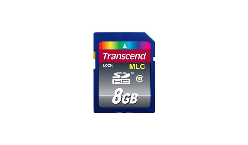 Transcend - flash memory card - 8 GB - SDHC