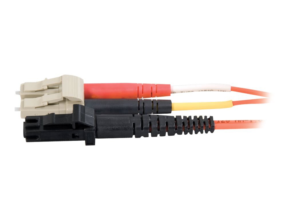 C2G 20m MTRJ-LC 62.5/125 OM1 Duplex Multimode PVC Fiber Optic Cable - Orang