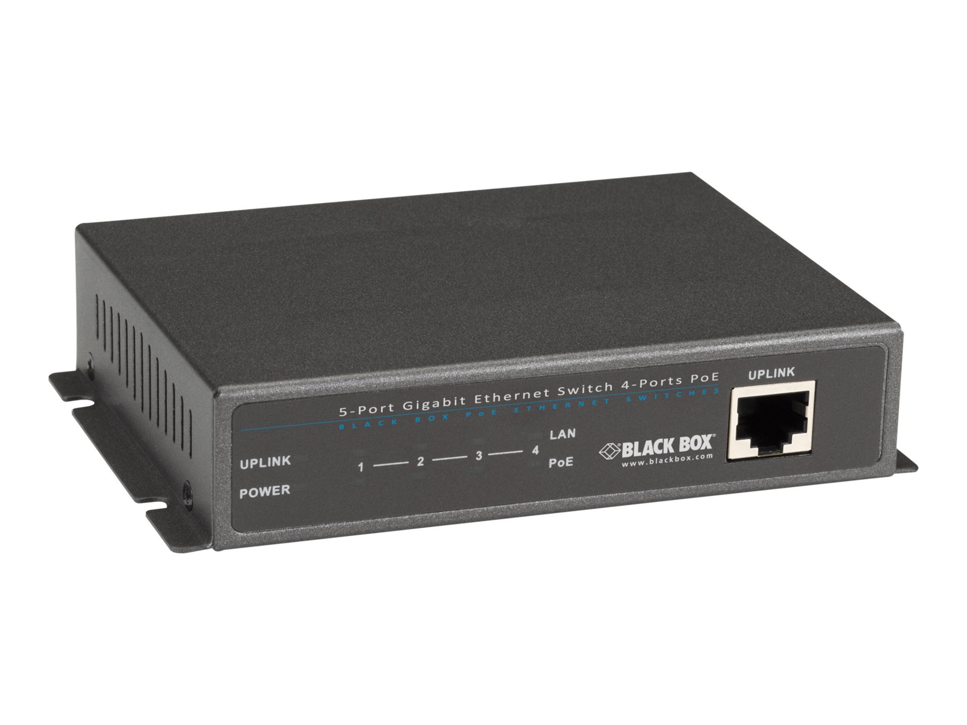 BLACK BOX 4PT POE+ 1PT RJ-45 SWITCH