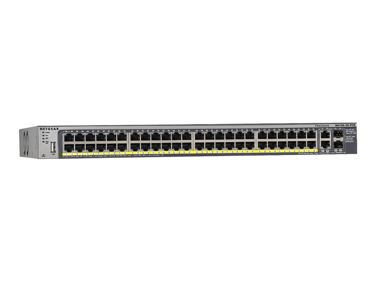 NETGEAR 48-Port Fully Managed Switch M4100, 48xPoE 384W, 2xSFP (FSM7250P)