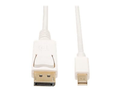 Eaton Tripp Lite Series Mini DisplayPort to DisplayPort Adapter Cable, 4K 60Hz (M/M), DP Latching Connector, White, 6