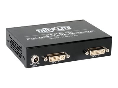 Tripp Lite 2-Port Dual Display DVI over Cat5 / Cat6 Extender Video Splitter TAA - video extender - TAA Compliant