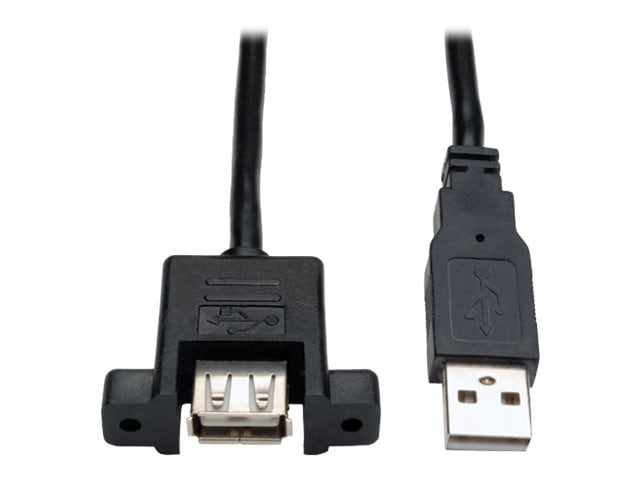 Tripp Lite 6 Inch Panel Mount USB 2.0 Extension Cable USB A to Panel Mount A Male/Female 6" - USB extension cable - USB