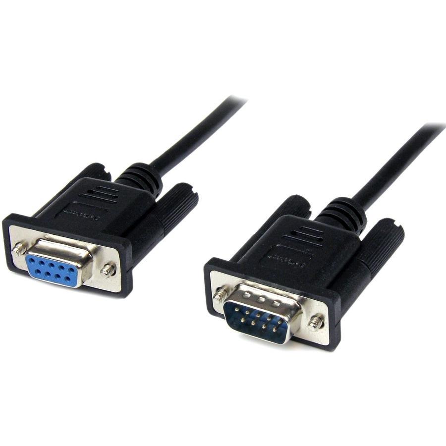 StarTech.com 1m Black DB9 RS232 Serial Null Modem Cable F/M