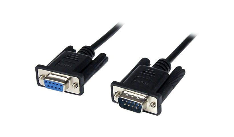 StarTech.com 1m Black DB9 RS232 Serial Null Modem Cable F/M