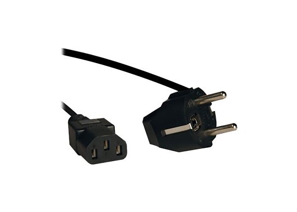 Tripp Lite 2 Prong European Computer Power Cord 10A C13 to SCHUKO CEE 7/7 - power cable - 2.4 cm
