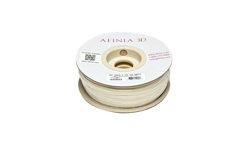 AFINIA Value-Line 1.75mm ABS White filament for 3D printers