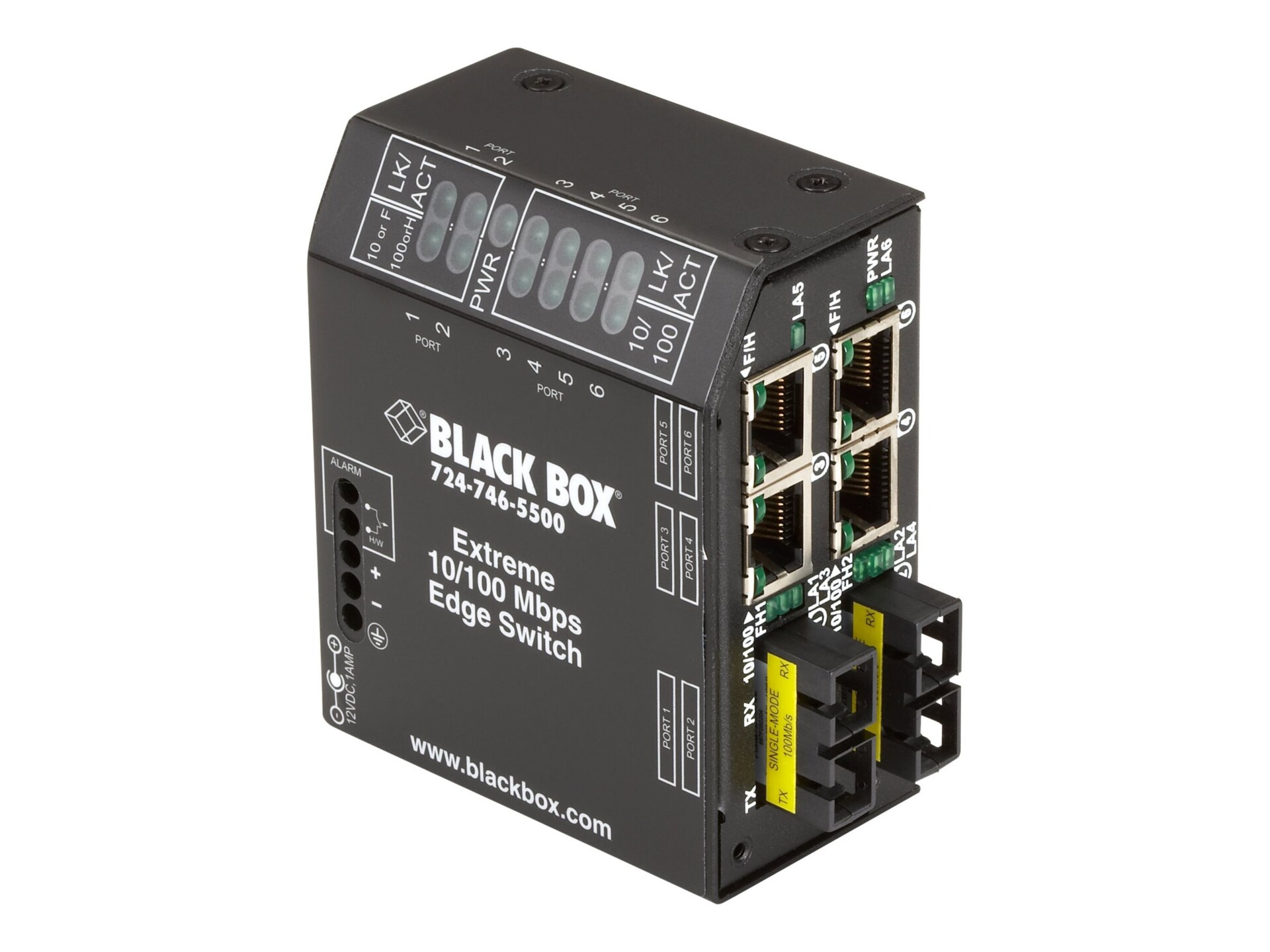 Black Box Heavy-Duty Edge Switch Extreme - switch - 6 ports