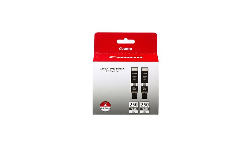 Canon PGI-250PGBK XL Twin Pack - 2-pack - XL - pigmented black - original - ink tank