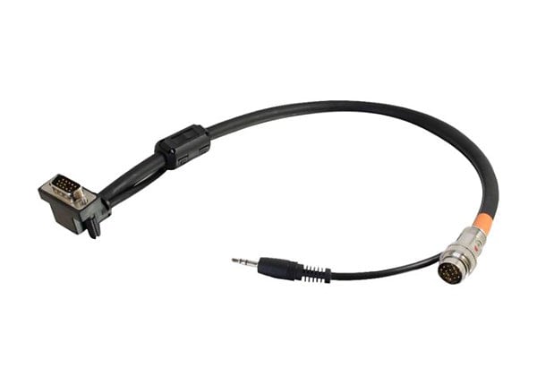 C2G RapidRun VGA (HD15) Right Angle+ 3.5mmFlying Lead - video / audio cable - VGA / audio - 1.5 ft