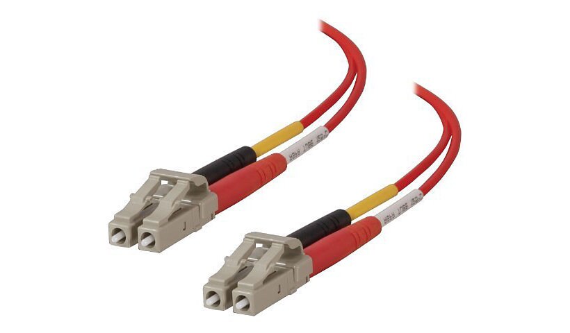 C2G 3m LC-LC 50/125 OM2 Duplex Multimode Fiber Cable (Plenum-Rated) - Red