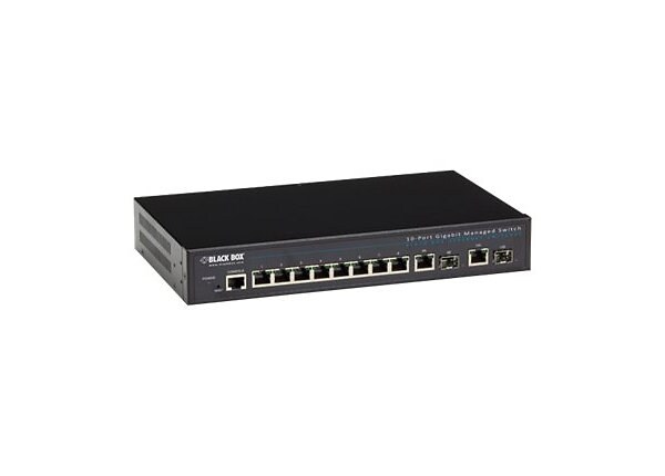 Black Box Gigabit Ethernet Managed Switch - switch - 10 ports - managed - rack-mountable